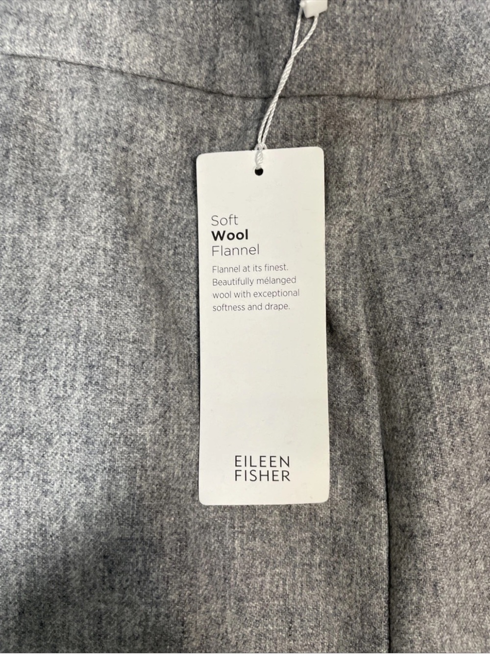 Eileen Fisher Moon Soft Wool Flannel Ankle Lantern Pant Grey Size XL NWT $248 - Picture 3 of 7